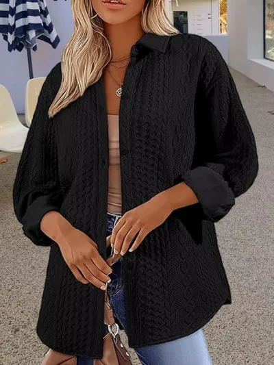 Women's Solid Color Long sleeved Sweater Black - Shop at LoveMi