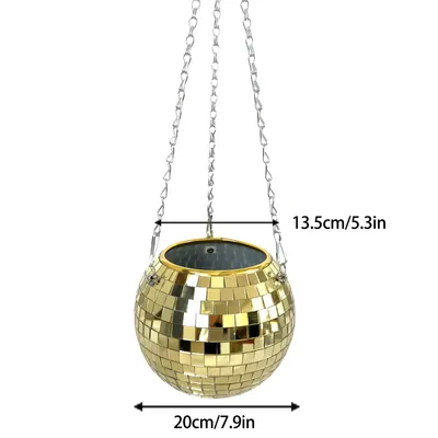 Multi Color Hanging Hanging Garden Basket Home Decoration Ornaments Gold - Shop at LoveMi