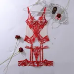 Red Jumpsuit With Sequin