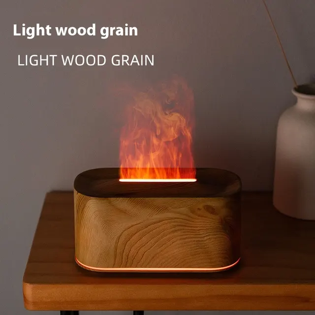 Household Desk Seven color Ambience Light Aroma Diffuser Light Wood Grain - Shop at LoveMi