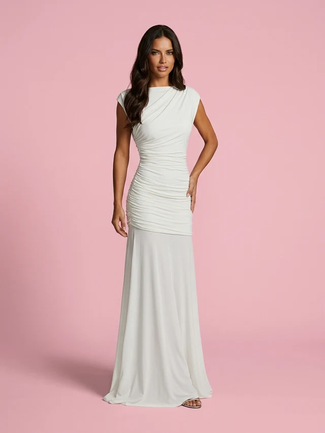 Fashion French Style Temperament Satin Dress Women White - Shop at LoveMi