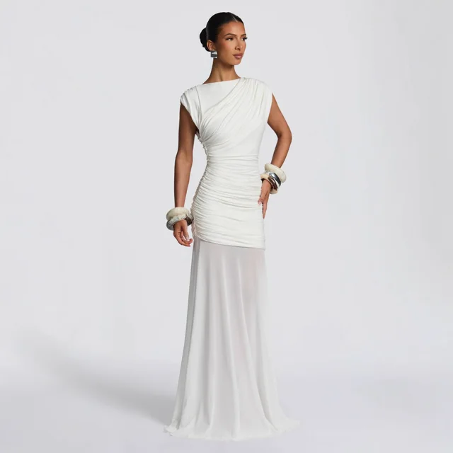 Fashion French Style Temperament Satin Dress Women White - Shop at LoveMi