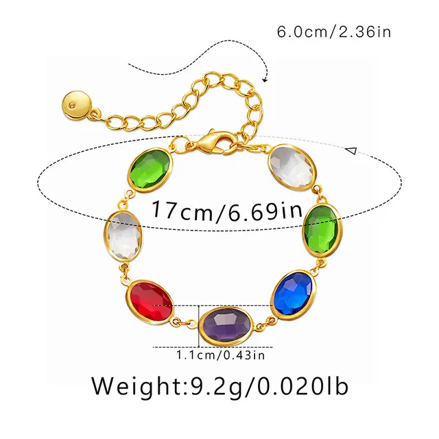 Embroidered Glass Material Light Luxury Temperament Bracelet Multicolor - Shop at LoveMi