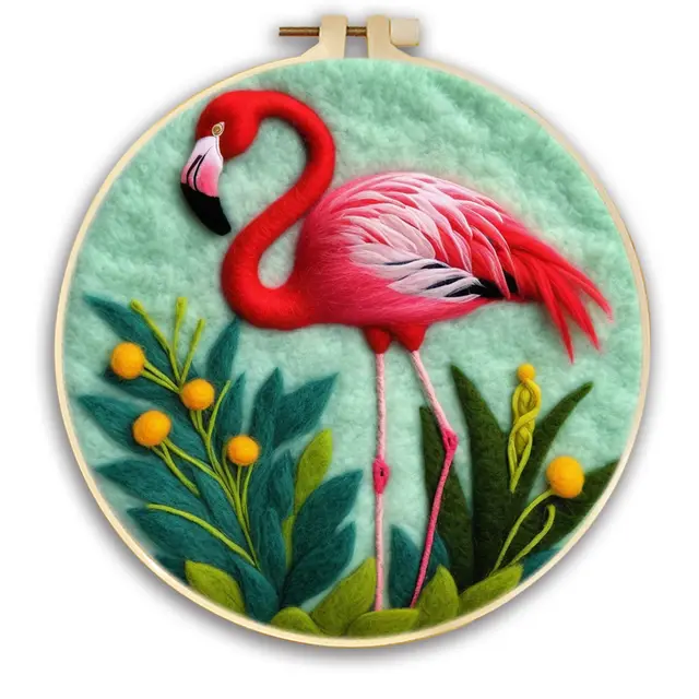 Round Fabric Embroidery Decoration Three dimensional Production Blanket Painting Handmade Ingredients Mzh738 - Shop at LoveMi