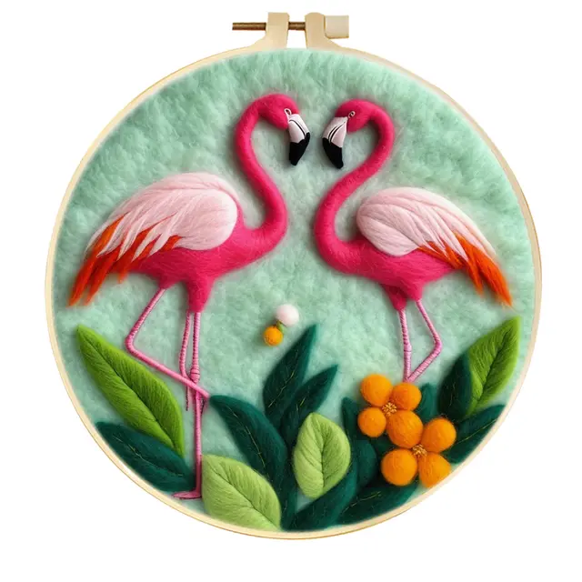 Round Fabric Embroidery Decoration Three dimensional Production Blanket Painting Handmade Ingredients Mzh739 - Shop at LoveMi