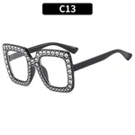 Black Frame Transparent Lens