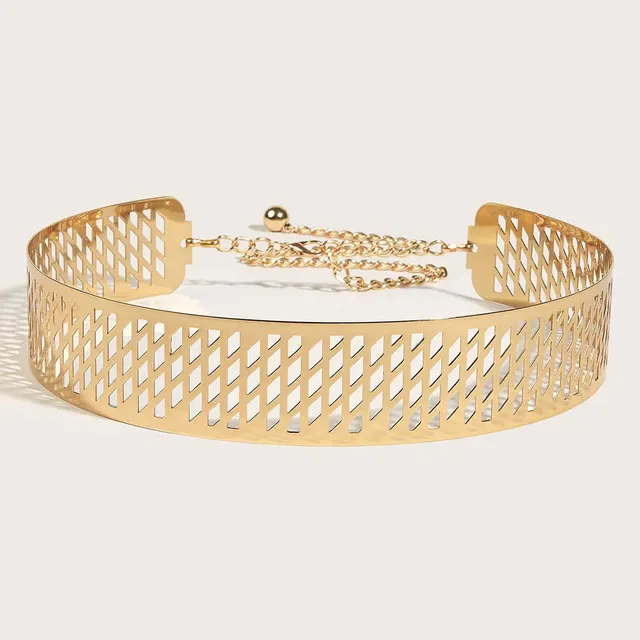 Iron Waist Seal Golden Lantern Head Punching Net Flower Iron Waist Ring Gold - Shop at LoveMi
