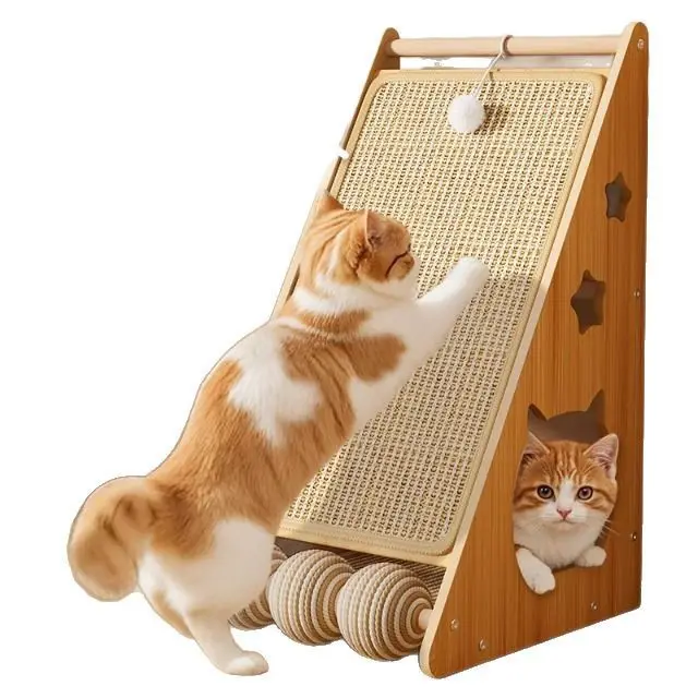 Vertical Wear resistant Non chip Wall sticking Cat Scratch Board Set - Shop at LoveMi