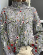 New Christmas Abstract Printing Casual Top - Style 176