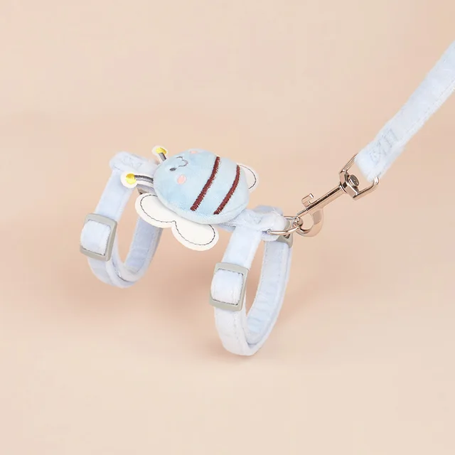 Outdoor Teddy Adjustable Internet Celebrity Bee Shape Cat Rope Blue - Shop at LoveMi