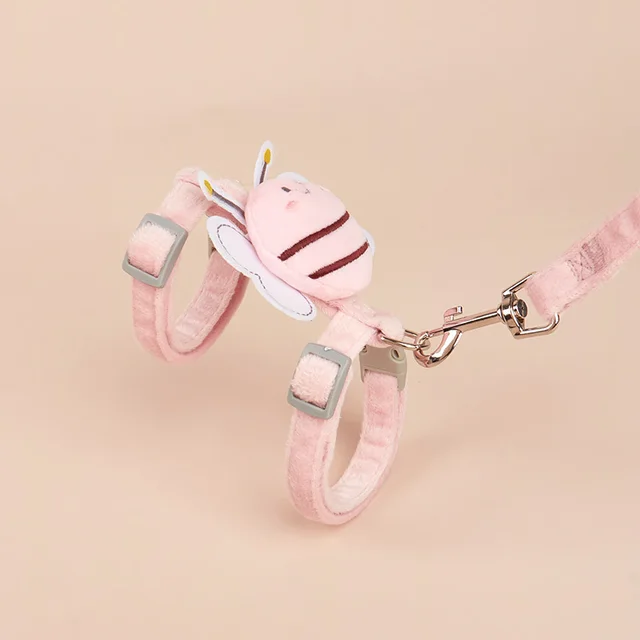 Outdoor Teddy Adjustable Internet Celebrity Bee Shape Cat Rope Pink - Shop at LoveMi