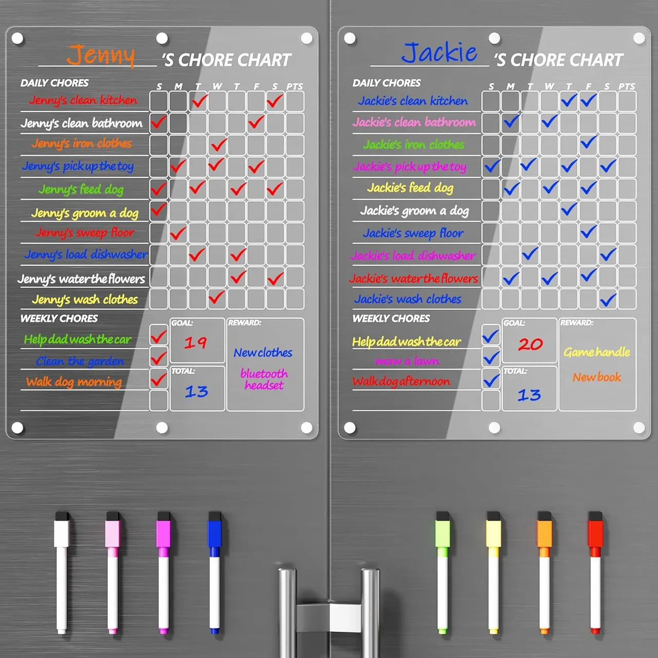 Magnetic Plan Memo Strong Magnetic Refridgerator Magnets - Housework Table - View 1