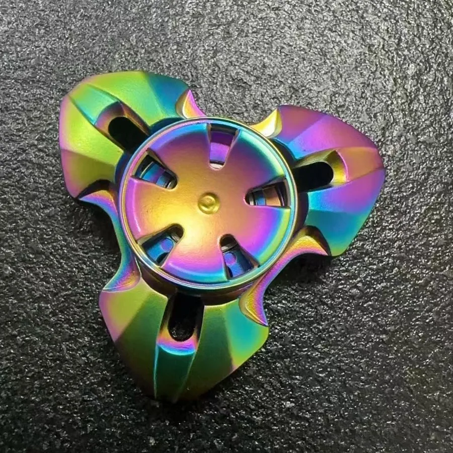 Decompression Game Rotating Fingertip Gyro Metal Toy Colorful - Shop at LoveMi