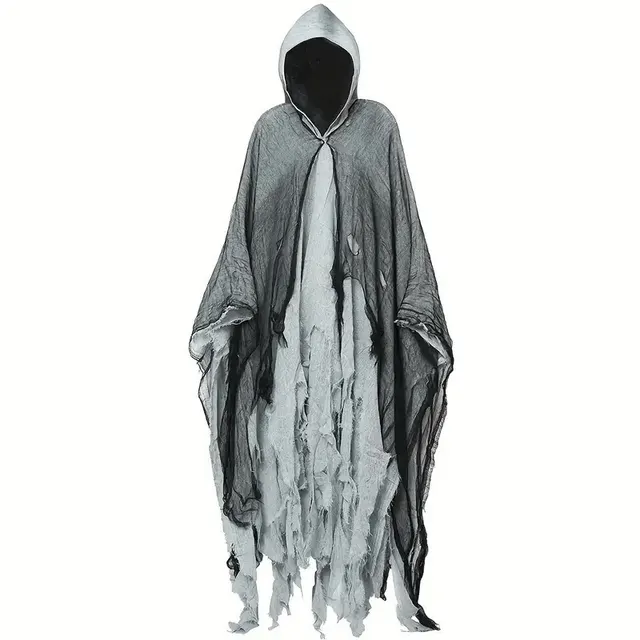 Halloween Witch Cloak Skull patterned Clothes Death Costume Props Gray - Shop at LoveMi