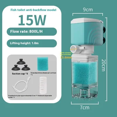 Anti backflow Filter Aerating Fish Tank Built in Filter 15W - Shop at LoveMi