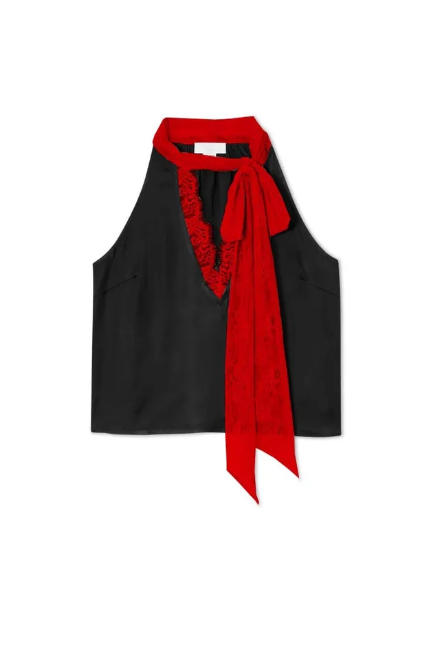 New Casual Loose Stitching Sleeveless Suit Black Top - Shop at LoveMi