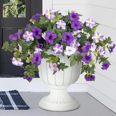 12 Fork Plastic European Courtyard Outdoor Garden Flower Container Purple - Shop at LoveMi