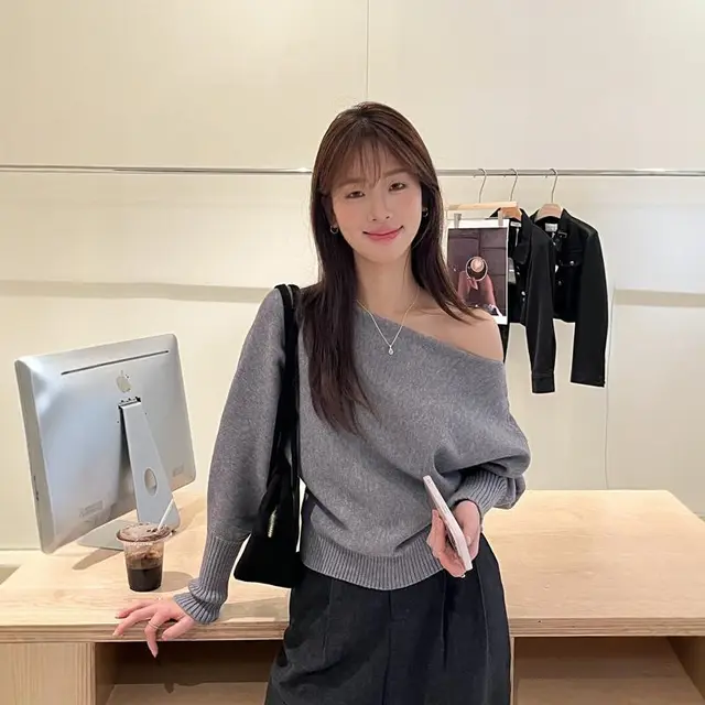 Women's High grade Lazy Inner Wear Blouse Light Gray - Shop at LoveMi
