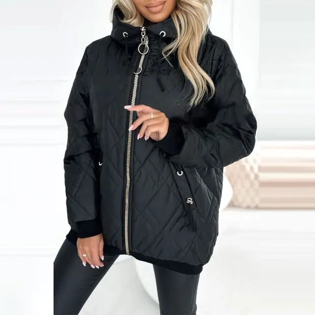 Women's Casual Hooded Pure Color Cotton Clothing Coat Black - Shop at LoveMi