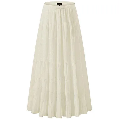 Women's Chiffon Elastic High Waist Pleated A Line Flared Flower125 - Shop at LoveMi