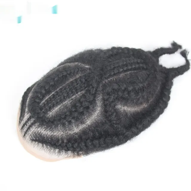 Men's Special Real Hair Hand woven African Braid Wig Men Hair Piece Full Lace 1 - Shop at LoveMi