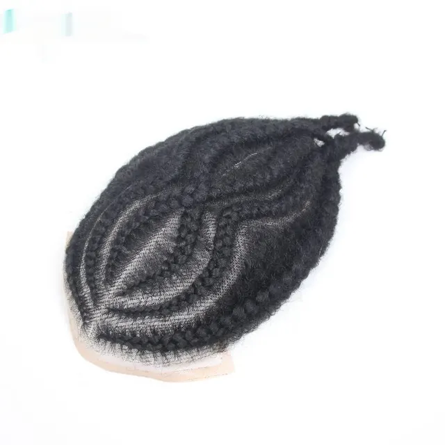Men's Special Real Hair Hand woven African Braid Wig Men Hair Piece Full Lace 2 - Shop at LoveMi
