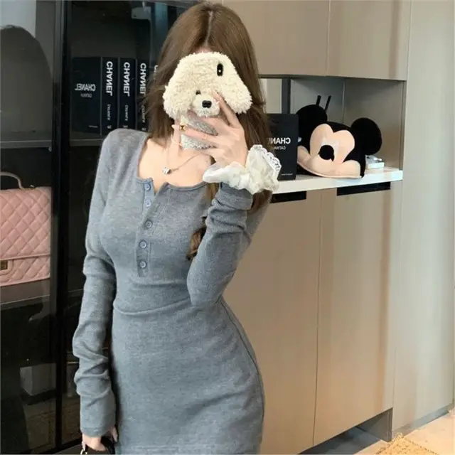 Women's Solid Color Casual Top And Trousers Gray Top - Shop at LoveMi