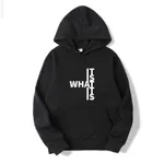 Women's Sweater Fashionable Letter Print Sweatshirt - Black And White