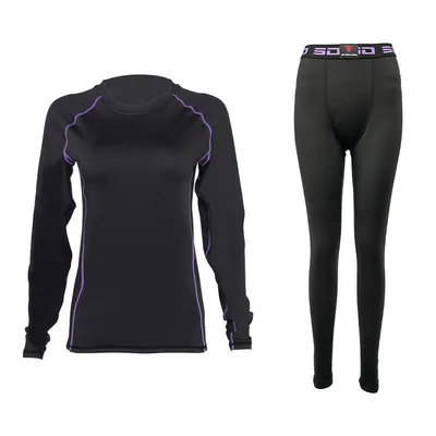 Sports Outdoor Skiing Quick Drying Clothes Women'S Black And Purple - Shop at LoveMi