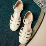 Women's Summer New Fashion Ankle-strap Buckle Sandals Women - Beige