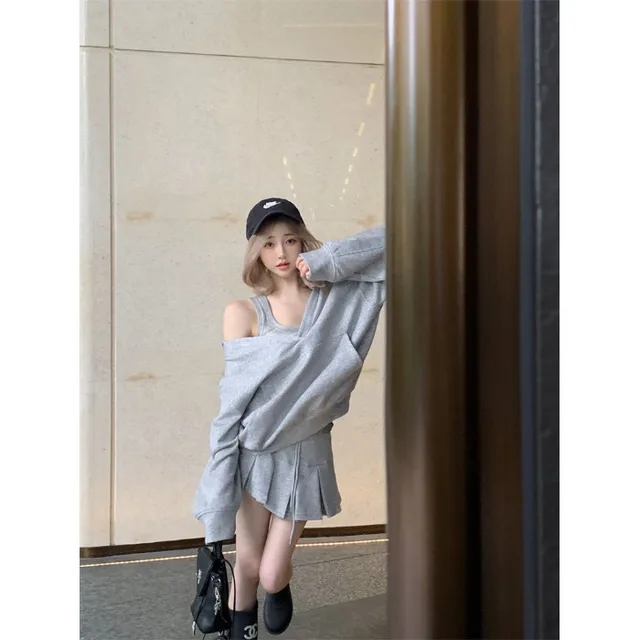 Women's Personalized Hooded Sweater Vest Top Suit Gray Vest - Shop at LoveMi