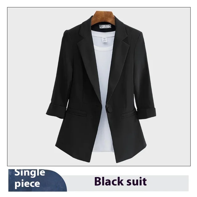 Casual Jacket Formal Wear Professional Blue Suit Black Top - Shop at LoveMi