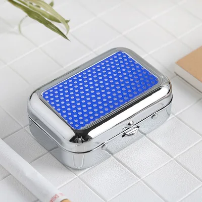 Creative Mini Metal Pocketable Ashtray Car Outdoor Smoking Set Accessories Blue - Shop at LoveMi