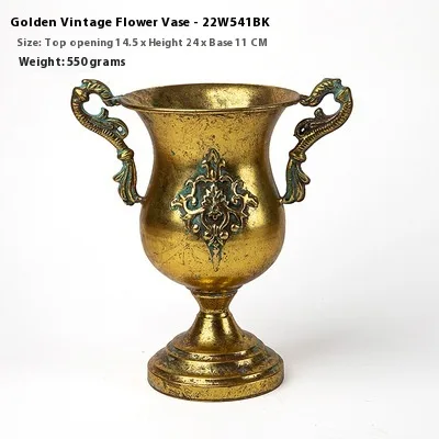 Golden Iron Craft Decorations Decorative Vase 22W541Bk - Shop at LoveMi