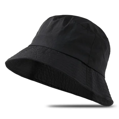 Hip Hop Bucket Hat Big Head Circumference Black - Shop at LoveMi