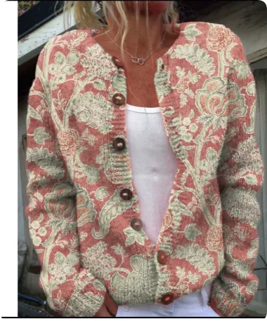 3D Digital Printing Cardigan Coat Outerwear Women Jlkswts3175 - Shop at LoveMi