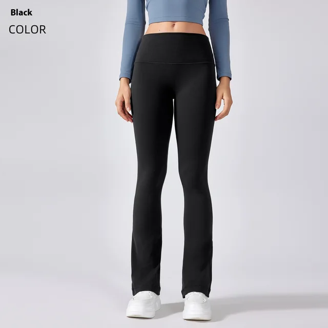 High Waist No Crotch Line Yoga Pants Naked Women Feeling Hip Lifting Black - Shop at LoveMi