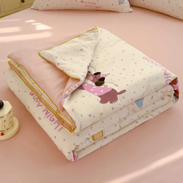 Class A Washed Cotton Double layer Yarn Soybean Fiber Quilt Air conditioning Quilt Sausage Dog - Shop at LoveMi