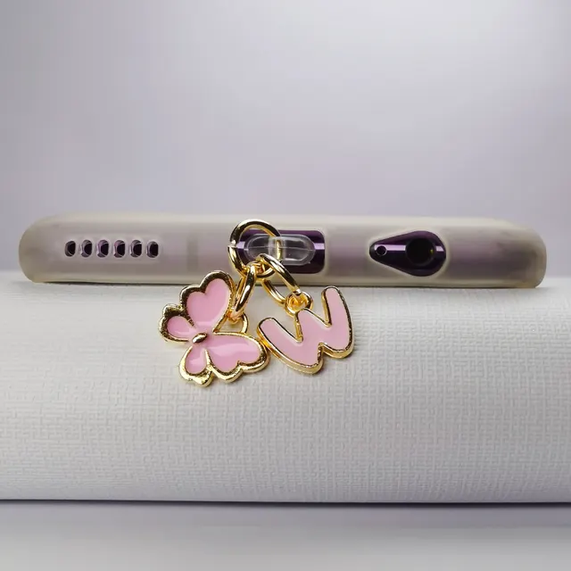 Pink Butterfly And Letters Dust Plug W - Shop at LoveMi