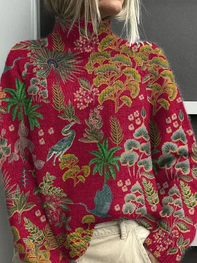 Women's 3D Digital Printing Fresh Cloak Coat Sweater Pullover 1Color - Shop at LoveMi