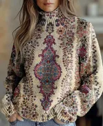 Women's 3D Digital Printing Fresh Cloak Coat Sweater Pullover - 2Color-5Xl