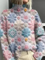 Women's 3D Digital Printing Fresh Cloak Coat Sweater Pullover - 5Color-2Xl - View 1