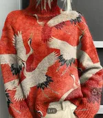 Women's 3D Digital Printing Fresh Cloak Coat Sweater Pullover - 9Color-4Xl - View 1