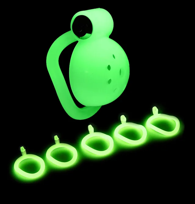 Luminous Pot Cover Bird Cage Fake Mother Negative Number Chastity Lock Toy Luminous Five Ringsset - Shop at LoveMi