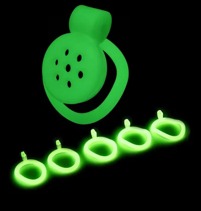 Luminous Pot Cover Bird Cage Fake Mother Negative Number Chastity Lock Toy Luminous Seven Holesset - Shop at LoveMi
