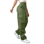Waist Button Strip Zipper With Pockets Outdoor Mountaineering Leisure Overalls Trousers - 55 Army Green