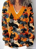3D Animal Pattern Printed Casual Women's Sweater - 1 E073-S