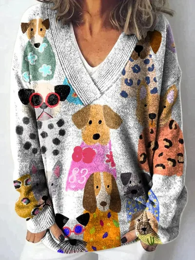 3D Animal Pattern Printed Casual Women's Sweater 8 Models E073 L - Shop at LoveMi