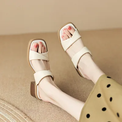 French Style Small Sandals Women's Rubber White - Shop at LoveMi