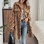 Double-sided Plush Casual Cardigan Long Coat For Women - Brown